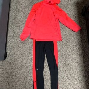 Under Armour tights and hoodie